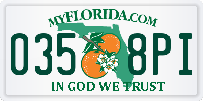 FL license plate 0358PI