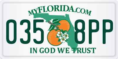 FL license plate 0358PP