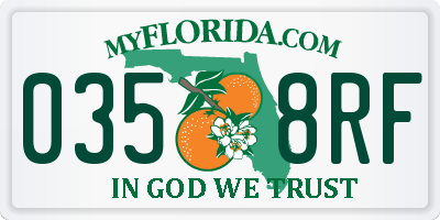FL license plate 0358RF