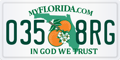 FL license plate 0358RG