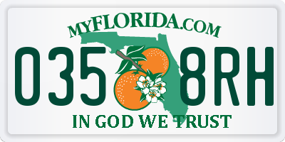 FL license plate 0358RH