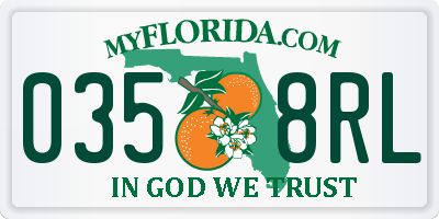 FL license plate 0358RL