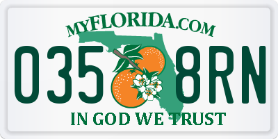 FL license plate 0358RN