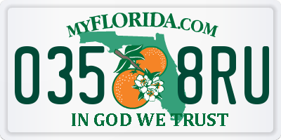 FL license plate 0358RU