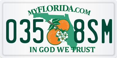 FL license plate 0358SM