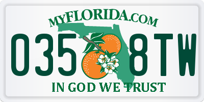 FL license plate 0358TW