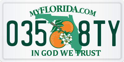 FL license plate 0358TY