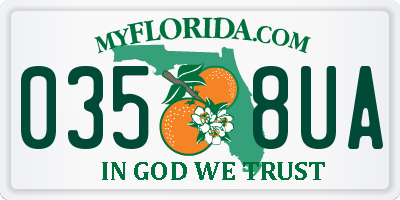 FL license plate 0358UA