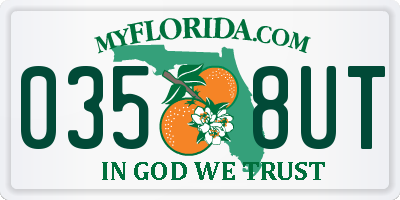FL license plate 0358UT