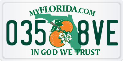 FL license plate 0358VE