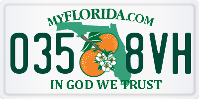 FL license plate 0358VH