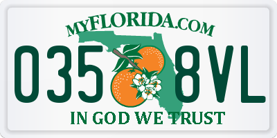 FL license plate 0358VL