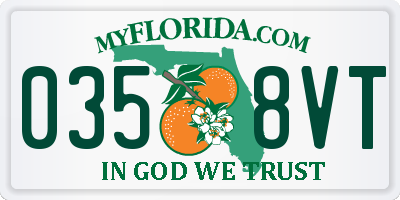 FL license plate 0358VT