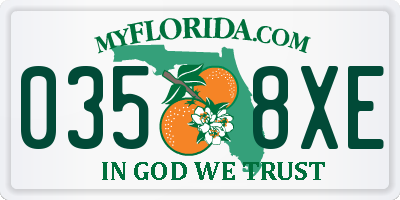 FL license plate 0358XE