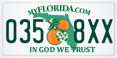 FL license plate 0358XX