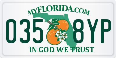 FL license plate 0358YP