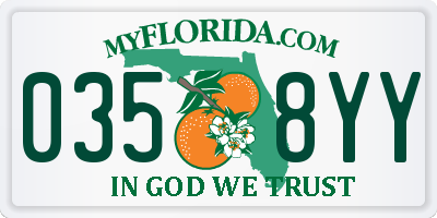FL license plate 0358YY