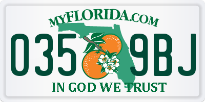 FL license plate 0359BJ