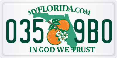 FL license plate 0359BO