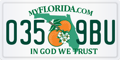 FL license plate 0359BU