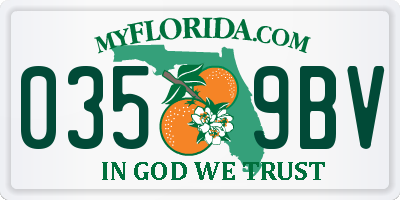 FL license plate 0359BV