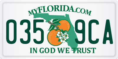 FL license plate 0359CA