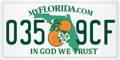 FL license plate 0359CF
