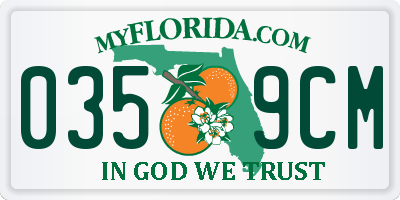 FL license plate 0359CM