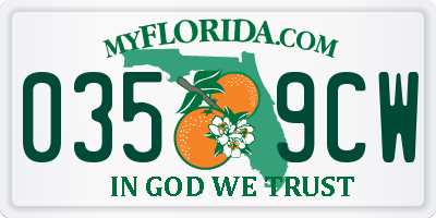 FL license plate 0359CW