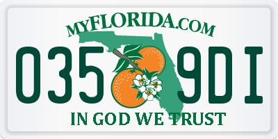 FL license plate 0359DI
