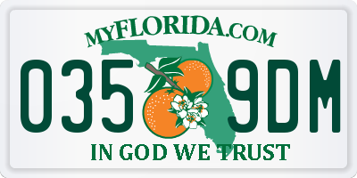 FL license plate 0359DM
