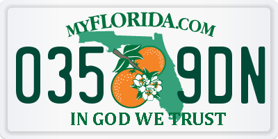 FL license plate 0359DN