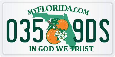 FL license plate 0359DS