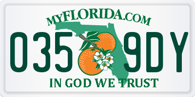 FL license plate 0359DY
