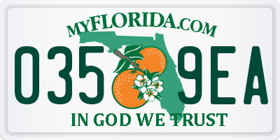 FL license plate 0359EA