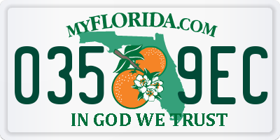 FL license plate 0359EC