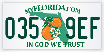 FL license plate 0359EF