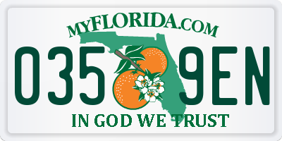 FL license plate 0359EN