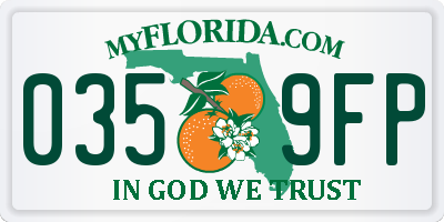 FL license plate 0359FP