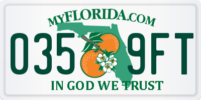 FL license plate 0359FT