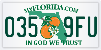 FL license plate 0359FU