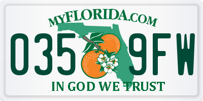 FL license plate 0359FW