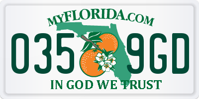 FL license plate 0359GD