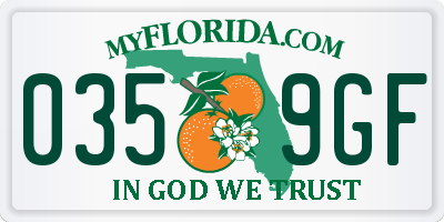 FL license plate 0359GF