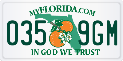 FL license plate 0359GM