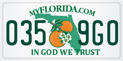 FL license plate 0359GO