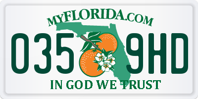 FL license plate 0359HD