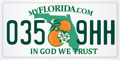 FL license plate 0359HH