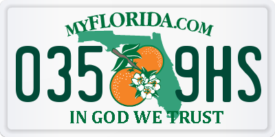 FL license plate 0359HS