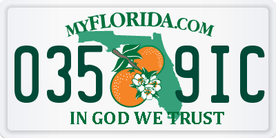 FL license plate 0359IC